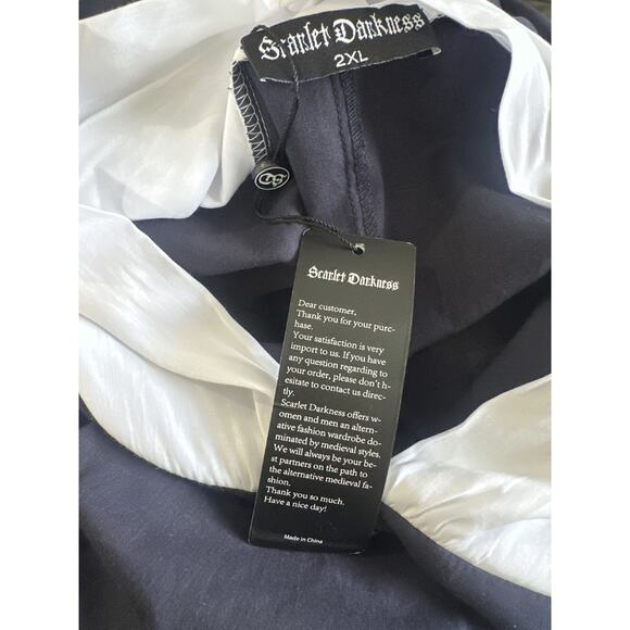 Scarlet Darkness Colonial Prairie Renaissance Ren Fair Costume Dress Cosplay 2XL - Picture 8 of 15